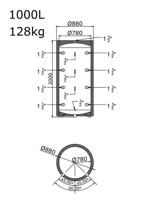 Zbiornik Buforowy /Bufor Ciepła 800L dostępny od ręki faktura VAT