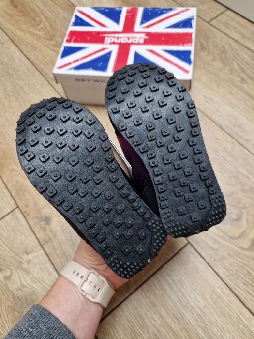 Sneakersy Sprandi adidasy dziewczęce na rzepy różowo czarne r. 25 nowe