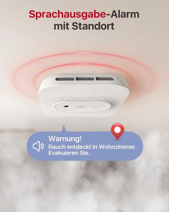 X-Sense XP02S-MR61 bezprzewodowy czujnik dymu z alarmem-6 sztuk - NOWY