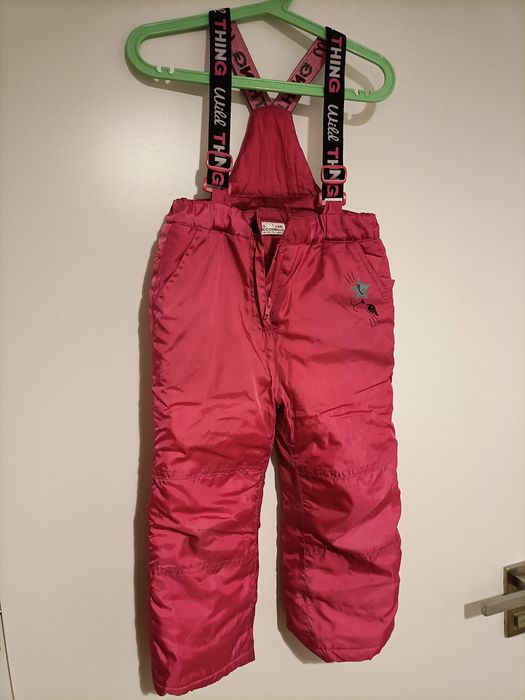 Spodnie zimowe ciepłe dla dziewczynki roz. 98 narciarskie