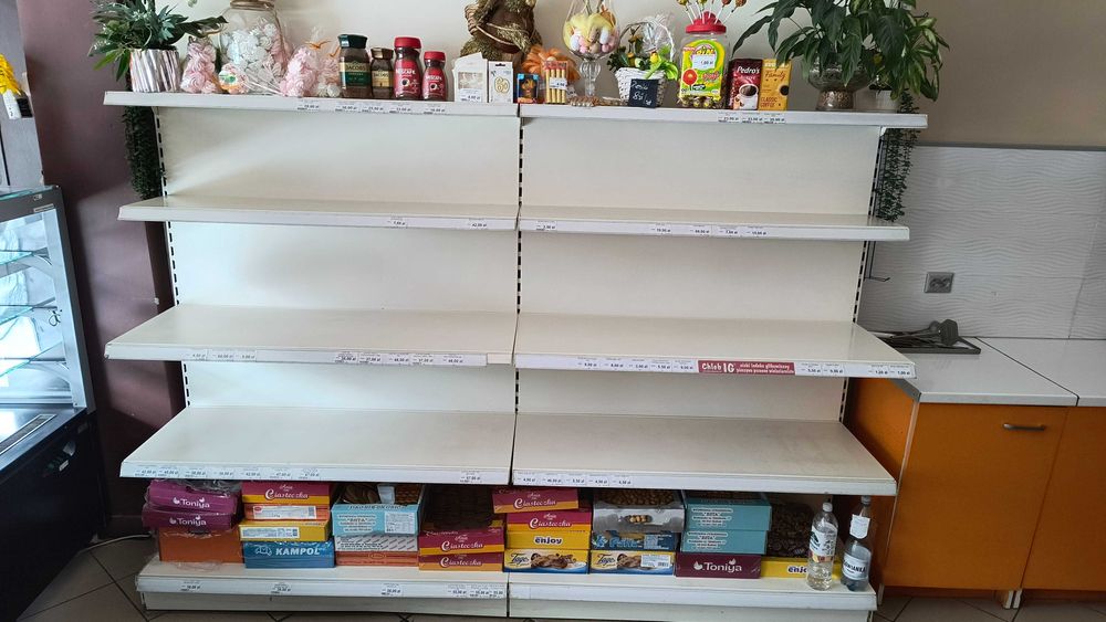 Regały magazynowe metalowe białe