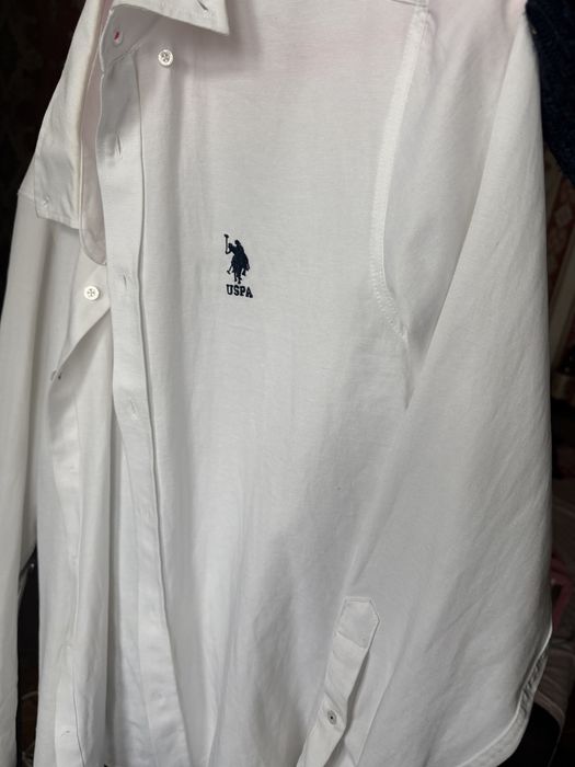 рубашка polo assn белая