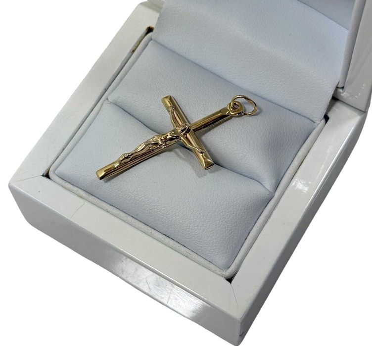 Złota zawieszka krzyż 1,56g 585