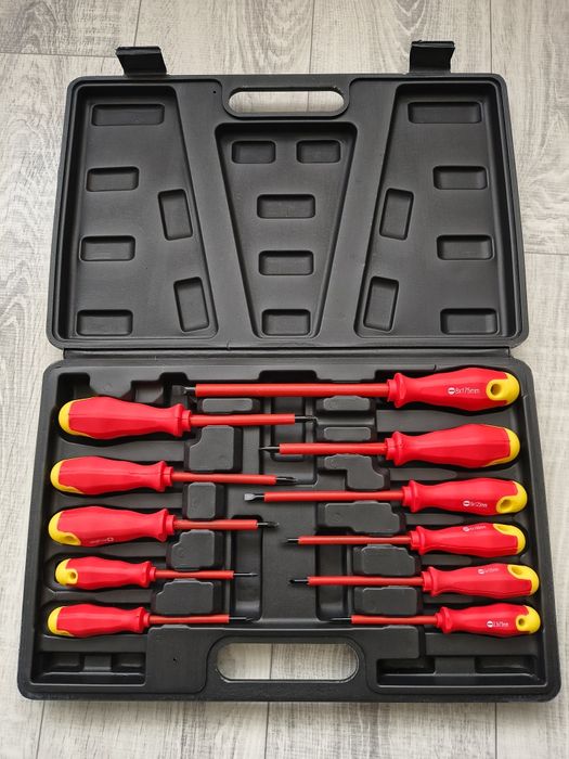 Zestaw Śrubokręt Izolowany dla elektryków 12 elementów.