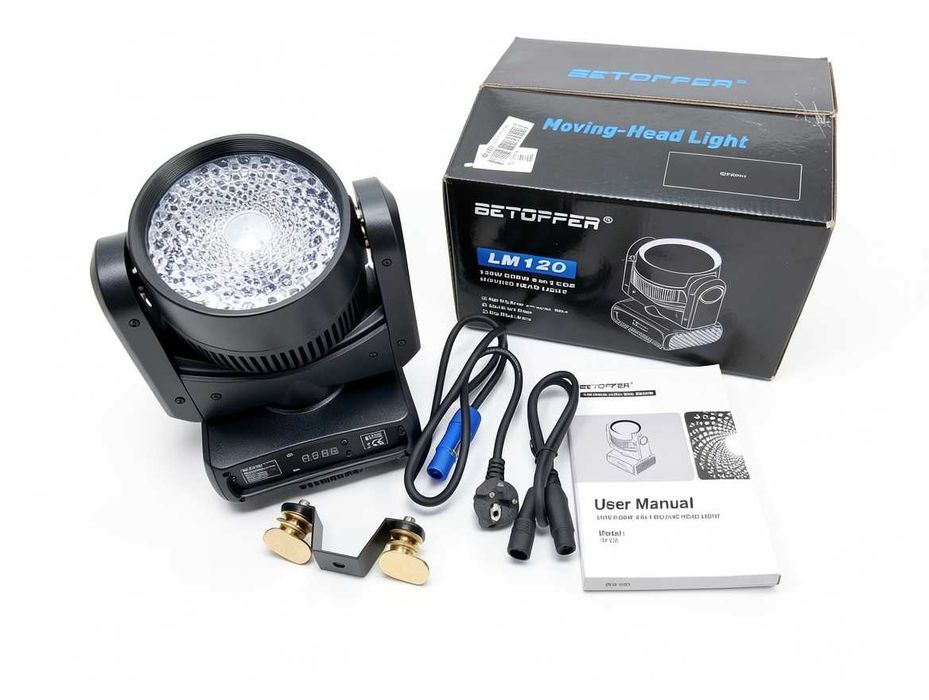B254 Głowa Obrotowa Betopper LM120 Moving Head Light 120W RGBW COB 4in1 LED DMX Disco Światło Sceniczne Reflektor Efektowy Na Imprezę Klub DJ