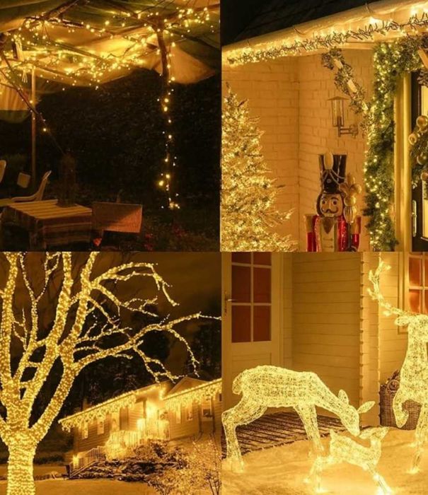 Zewnętrzne/ wewnętrzne lampki choinkowe drucik 500 LED 50m ciepłebiałe