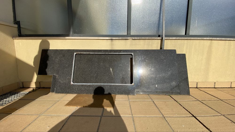 2 Placas Granito Preto Cozinha