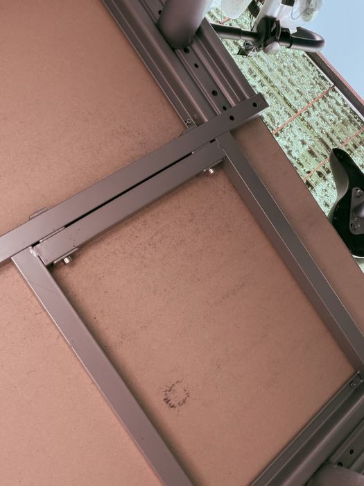 Mesa escritório metal com suporte para computador 160x120 cm