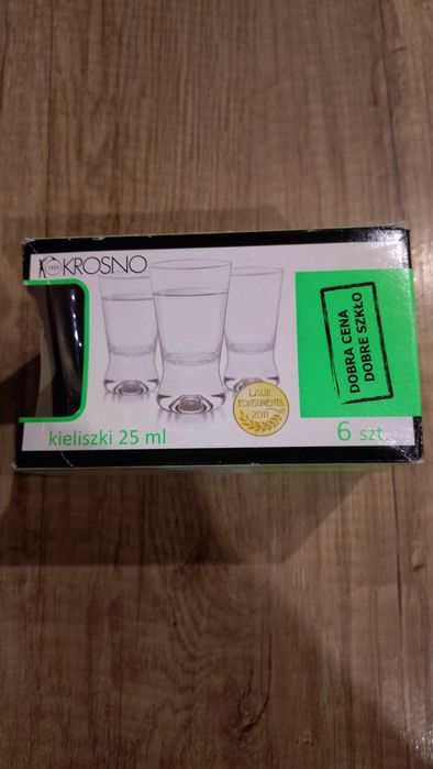 Nowy komplet kieliszków firmy Krosno 25 ml