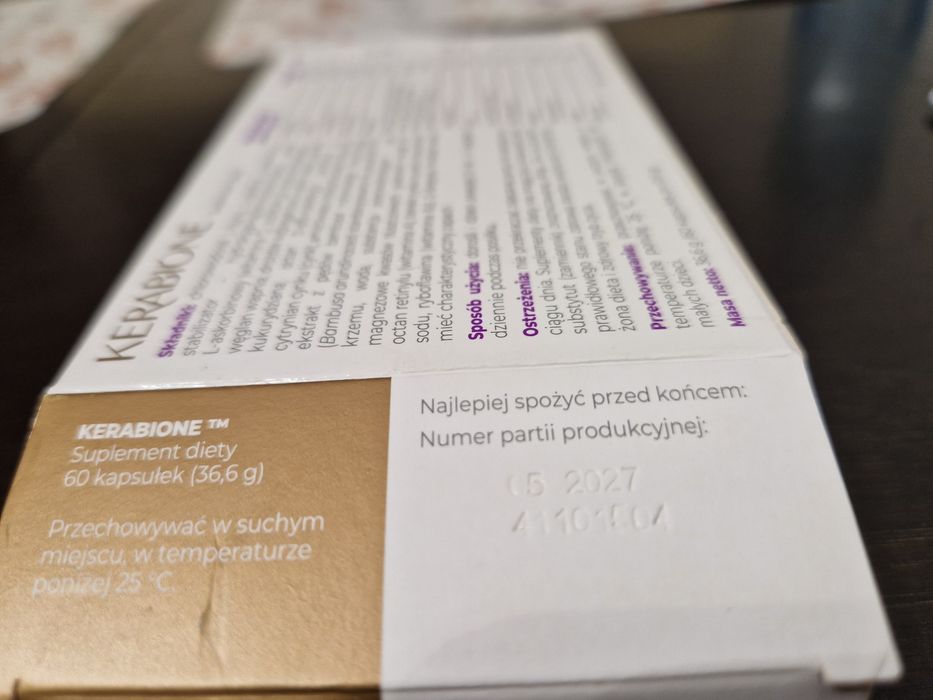 Kerabione dla włosów i paznokci 60 kapsułek