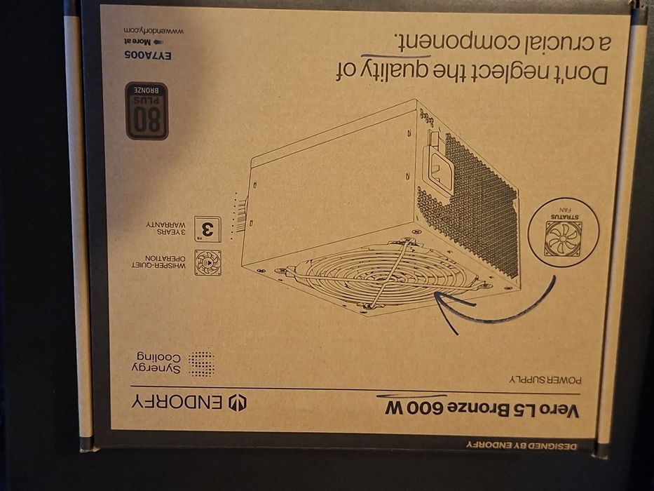 Zasilacz endorfy vero brozne 600w