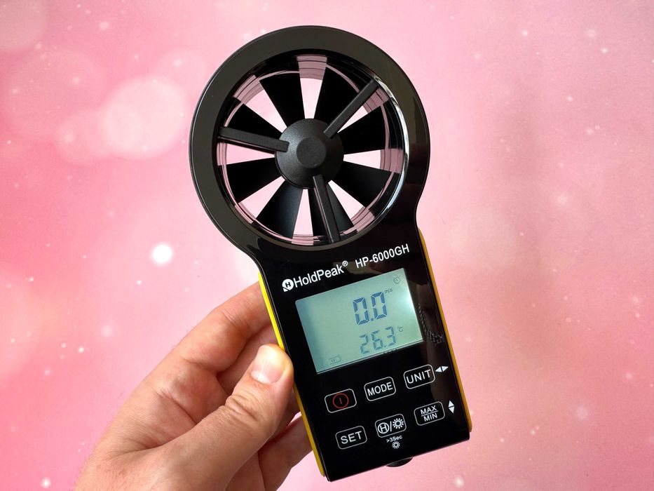 Профессиональный анемометр (скорость ветра)