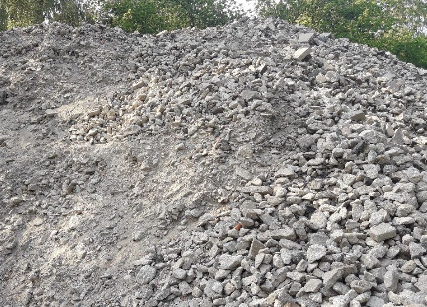 Przekrusz betonowy, Gruz mielony, kruszywo