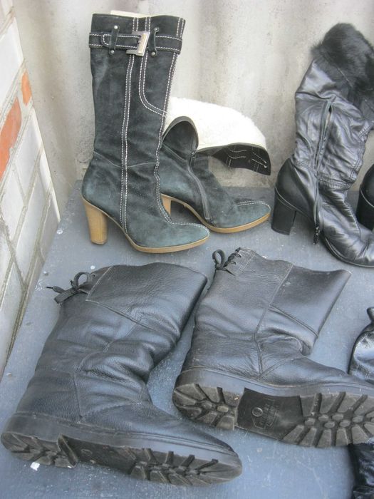 Продам сапоги женские кожаные
