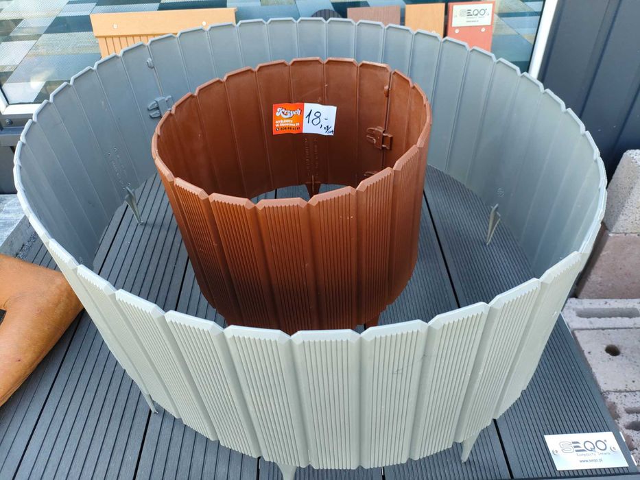 Rabatki kwietniki donice obrzeża ogrodowe trawnikowe plastikowe