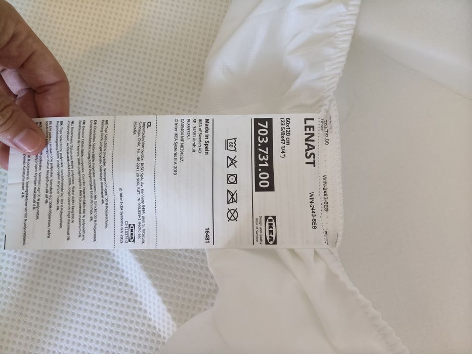 Conjunto Berço IKEA Sundvik + Colchão + Protetor + Lençóis + Capas Edredão