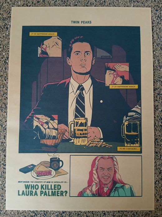 Poster - Twin Peaks Who Killed Laura Palmer? (papel kraft, formato A3)