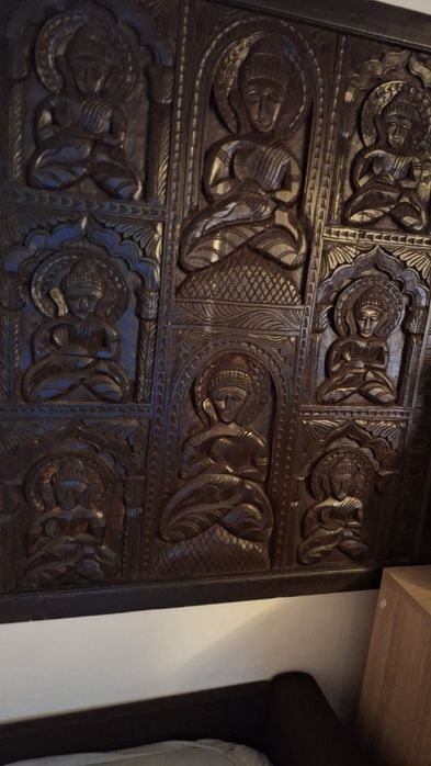 Duża Indyjska płaskożeźba panel ścienny