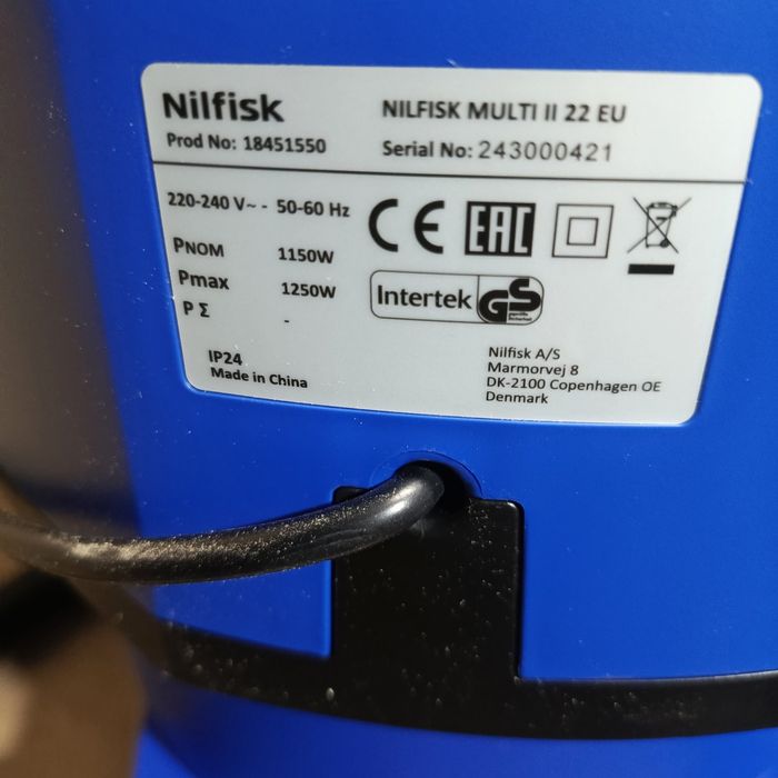 Odkurzacz przemysłowy nilfisk multi II 22 eu