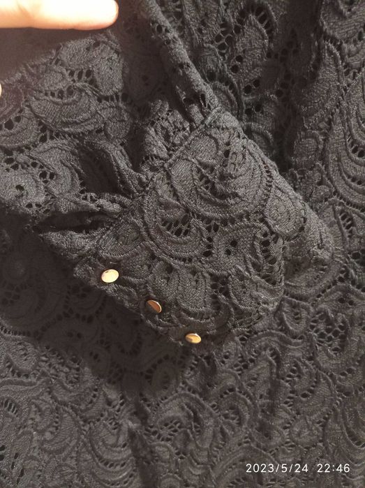 Sukienka Pretty Girl r 40 czarna koronkowa wizytowa