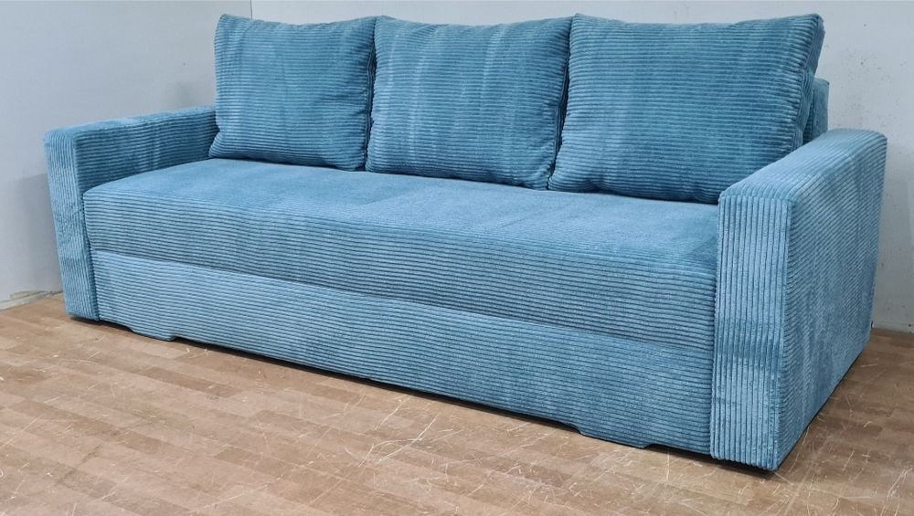 Nowa sofa sprężyny automat sztruks welur plusz kanapa wersalka tapczan