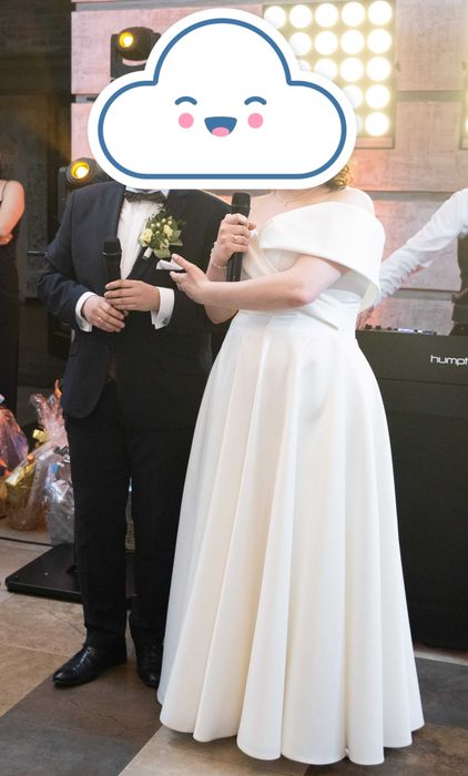 Suknia ślubna ecru/kremowa 176 cm