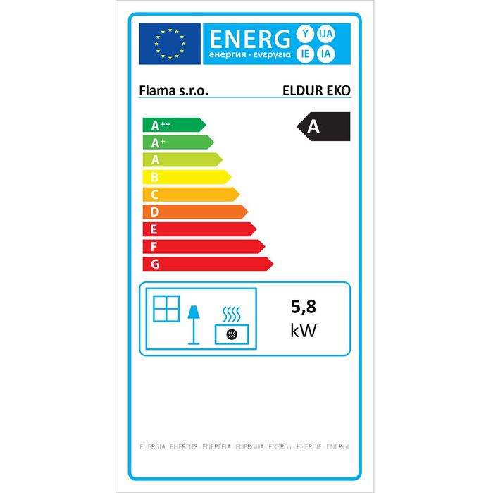 Piec kominek kaflowy koza ELDUR wkład kominkowy Zielony ECODESIGN 11kW