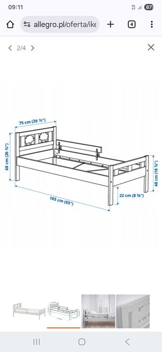 Łóżko dziecięce Ikea Kritter