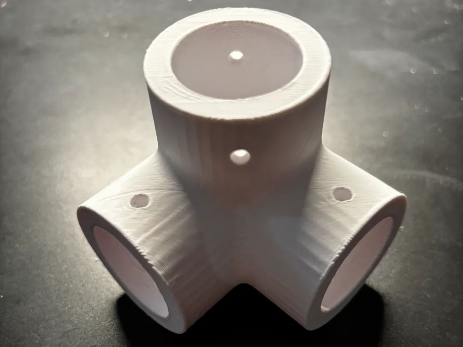 Cotovelo de 3 Vias 1 Polegada 90 Graus