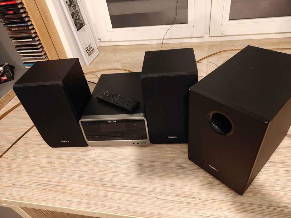 Mikrowieża DVD 2.1 Philips MCD183 | Subwoofer 100W | USB AUX | Pilot | BDB