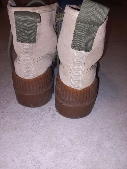 Zara skórzane trapery 39 24,5cm.