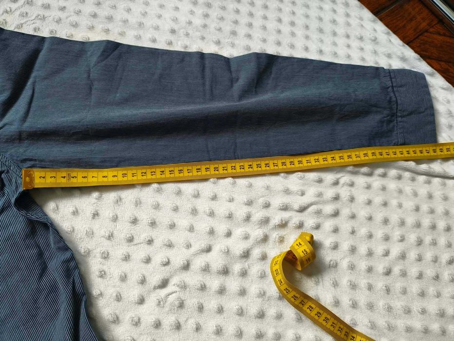 Granatowa koszula w drobny prążek Lee Slim Fit r. M