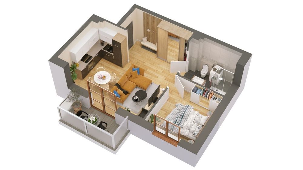 Apartament 2 pokojowy w centrum Dobrzycy  - 40 m2 + balkon
