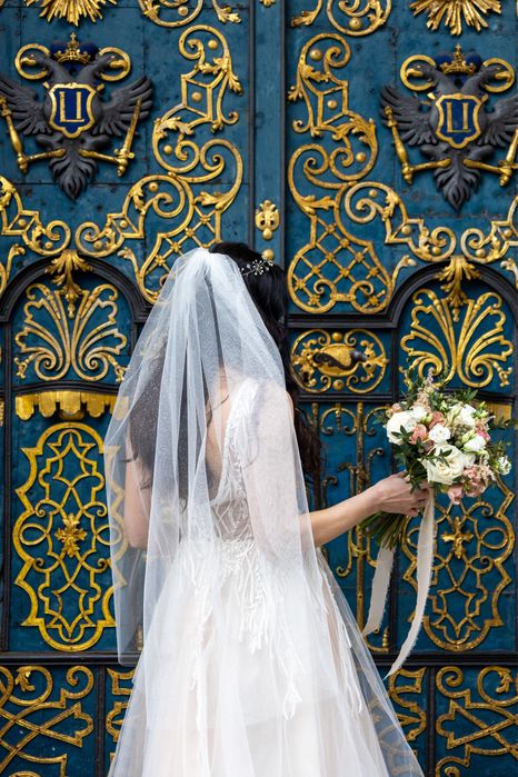 Welon z brokatem o długości 100 cm