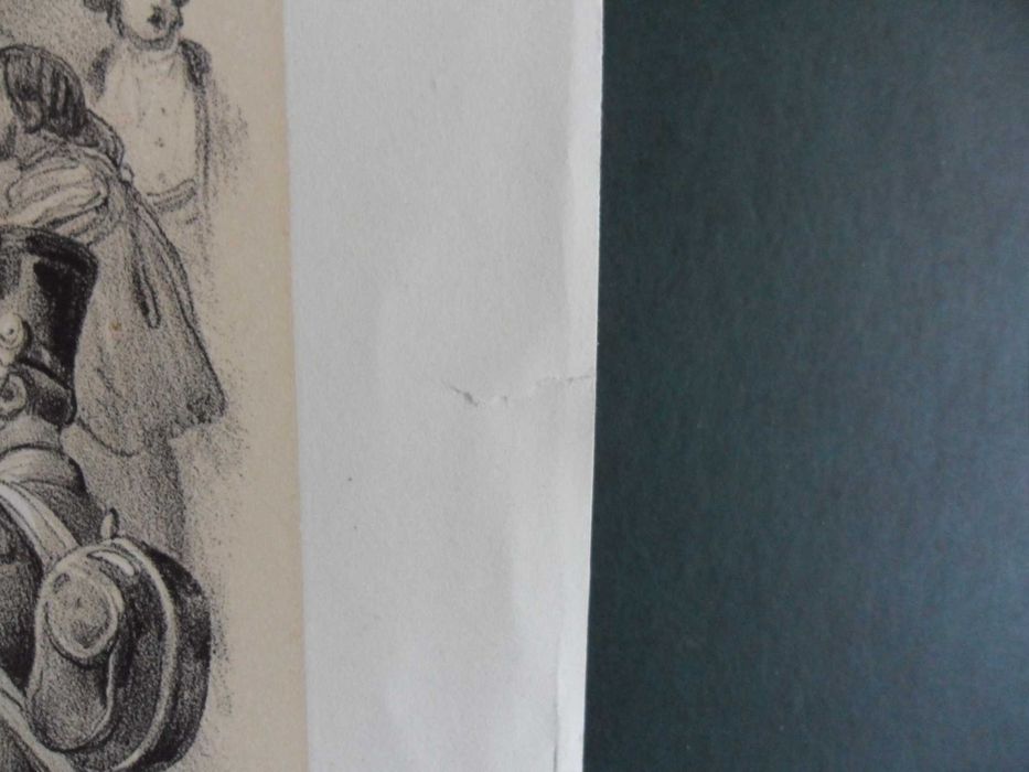 Litografia francuska XIX w .- SOMOSIERRA, KOŃ, UŁAN