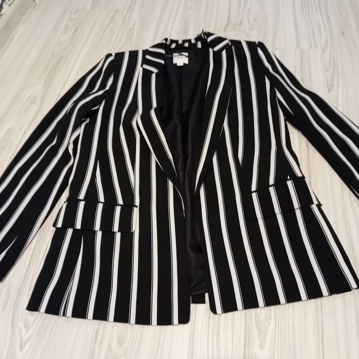 H&M biało-czarna marynarka M jak nowa