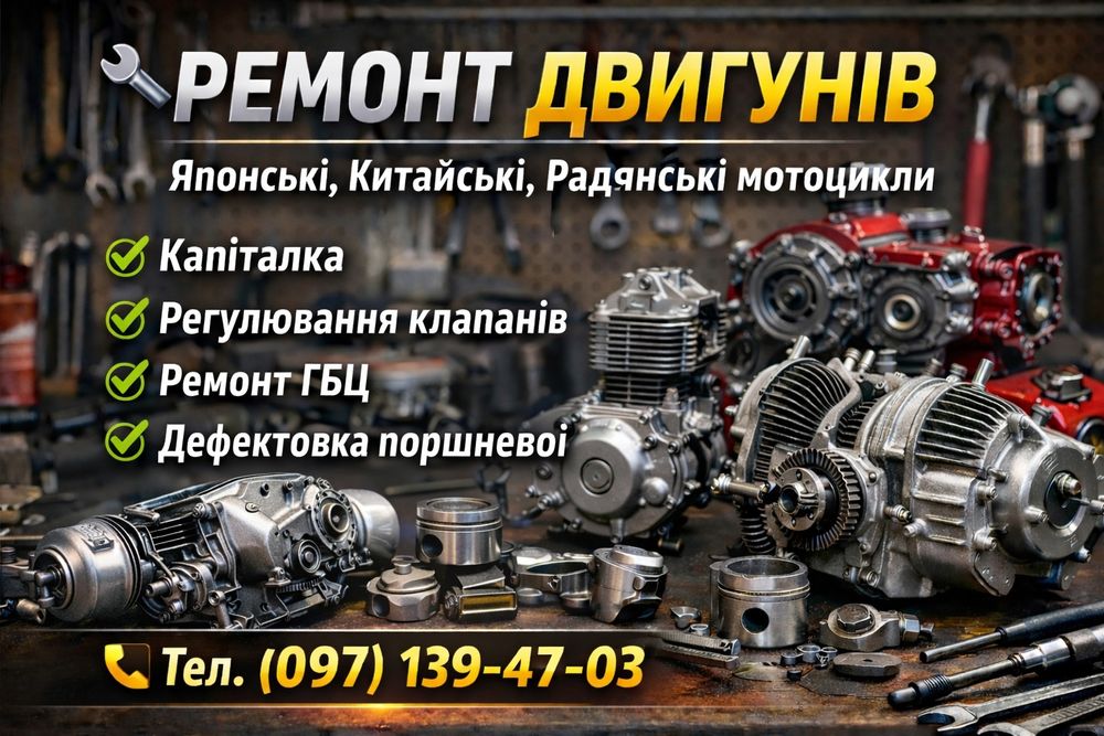 Ремонт двигунів мототехніки