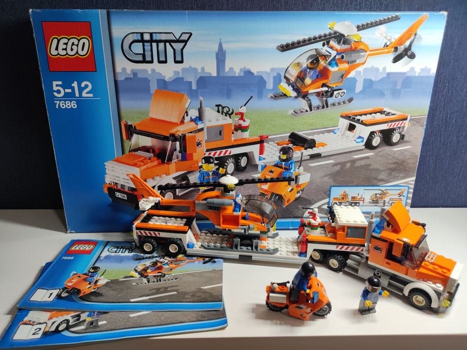Lego City 7686 Laweta, helikopter, motor
