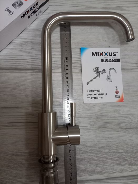 СТОП ЭТО ОН! Смеситель/змішувач/кран для кухни из нержавейки на гайке