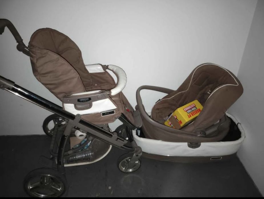 Carrinho de bebe, mais alcofa, mais ovo com.isofix