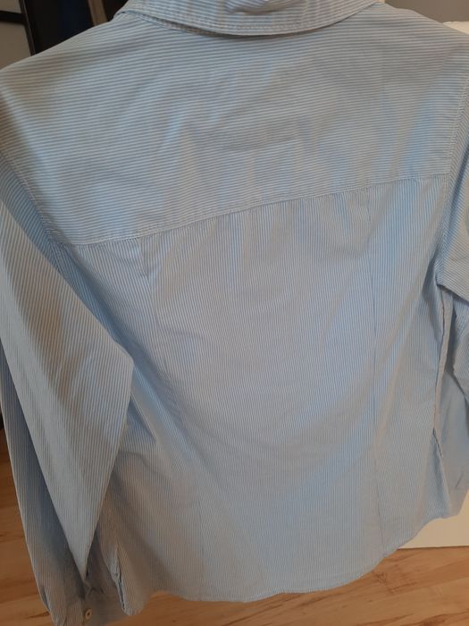 koszula damska kołnierzyk H&M 38 niebieska w białe paseczki