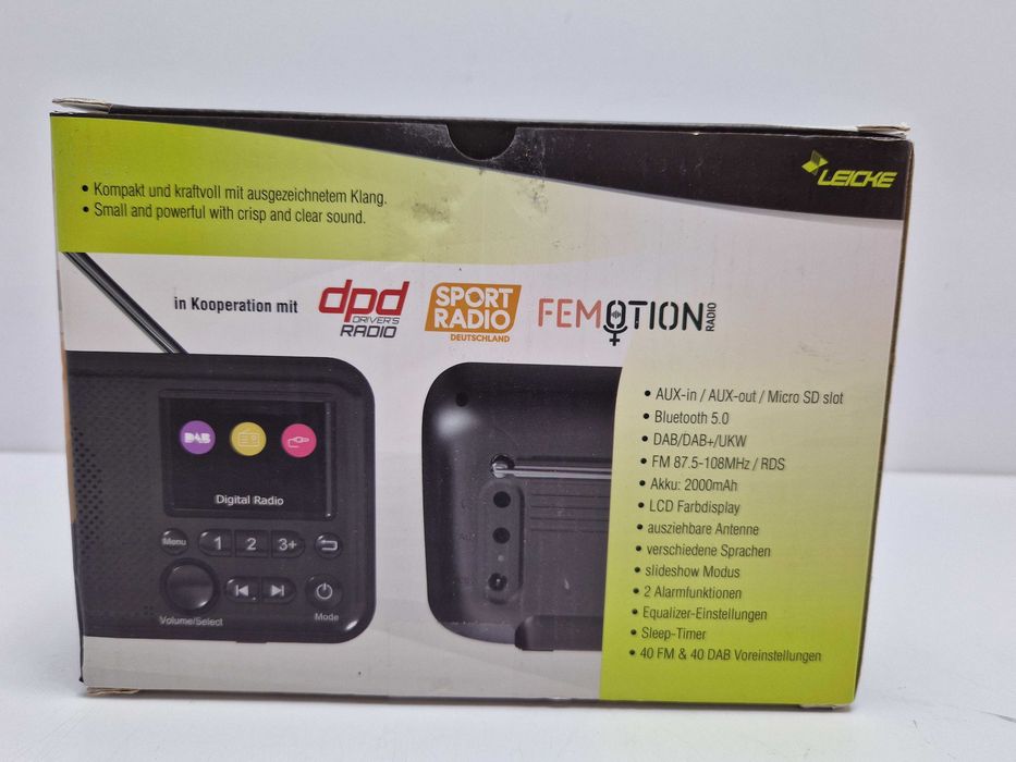 Radio baterie DAB+, FM Leicke B0B321H9B8