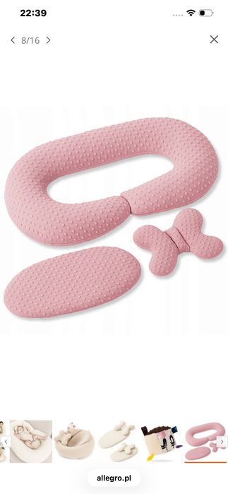 Poduszka ciążowa 3w1 róż ciemny