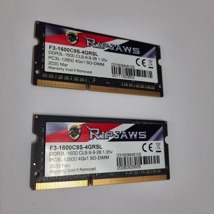 2 Módulos memória 4Gb DDR3L CL9
