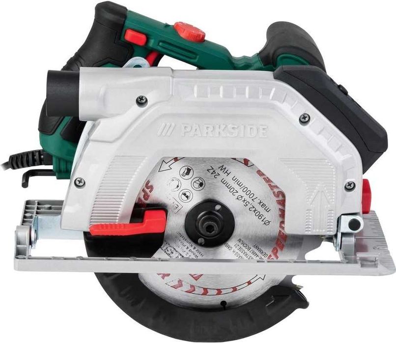 Мережева ручна циркулярна дискова пила Parkside PHKS 1350 C2 паркетка