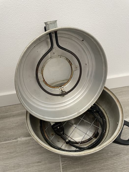 Panela eletrica a funcionar