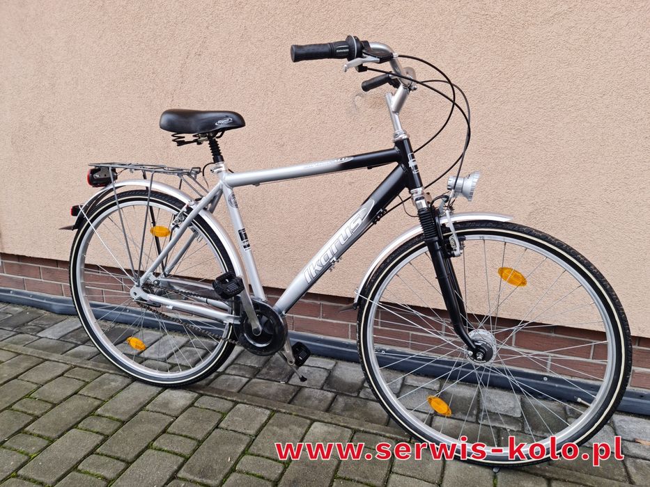 Rower męski miejski IKARUS koła 28 SHIMANO aluminium rabat WYSYŁKA