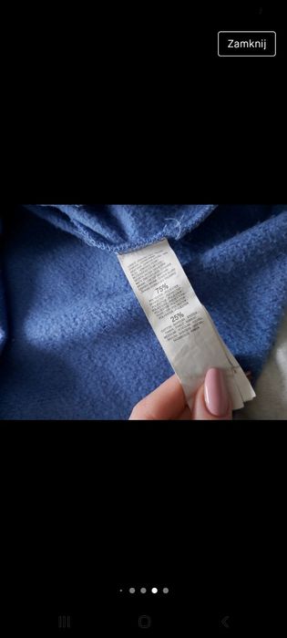 Ciepła bluza crop top błękitna Nashville sinsay oversize