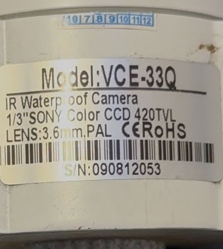 2 Câmaras de Segurança Sony Model VCE-33Q