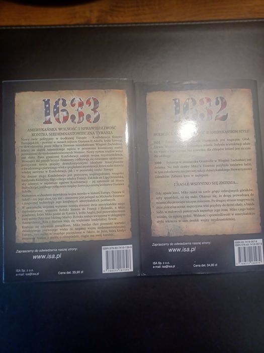 Zestaw dwóch książek fantasy SF 1632 i 1633 Eric Flint David Weber